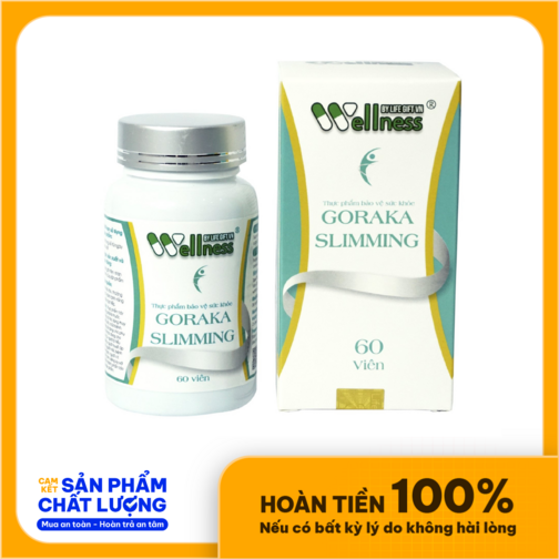 Viên uống giảm cân, giảm béo Goraka Slimming từ quả bứa, khoai nưa - thảo dược thiên nhiên an toàn, hiệu quả-Hộp 60 viên